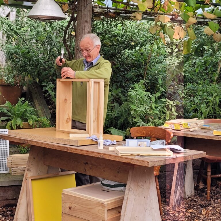 Beekeeping course in East Sussex: building a beehive at Mantel Farm